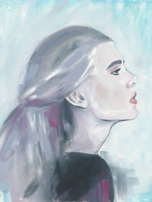 Cloe Portrait seitlich in Öl gemalt